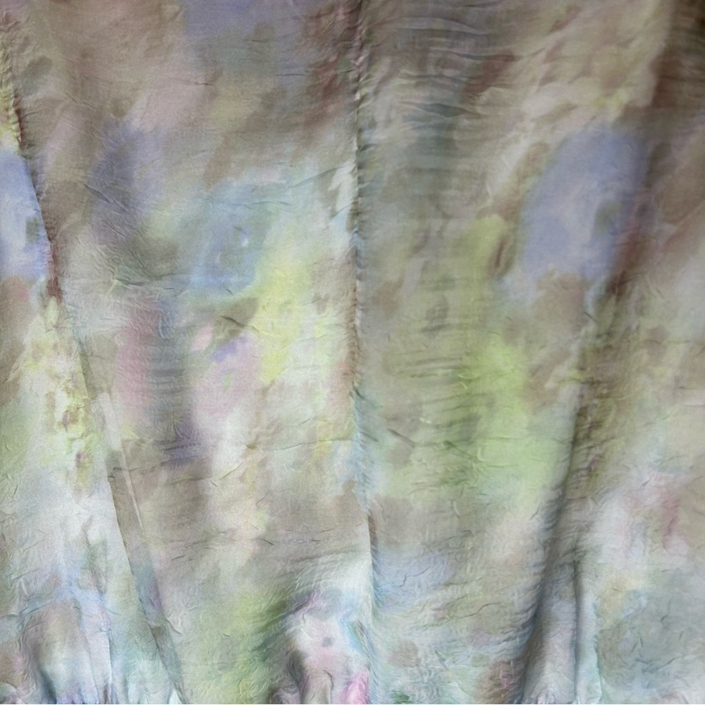 Charming Charlie Watercolor Chiffon Dress Size Large Artsy Boho - Picture 9 of 13